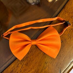 Pet Thanksgiving or Halloween cotton bow tie Orange adjustable